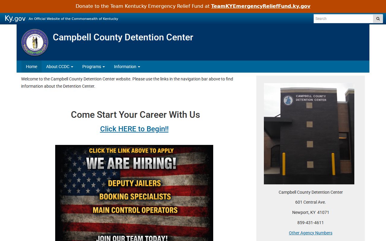 Campbell County arrest history detention open records instructions