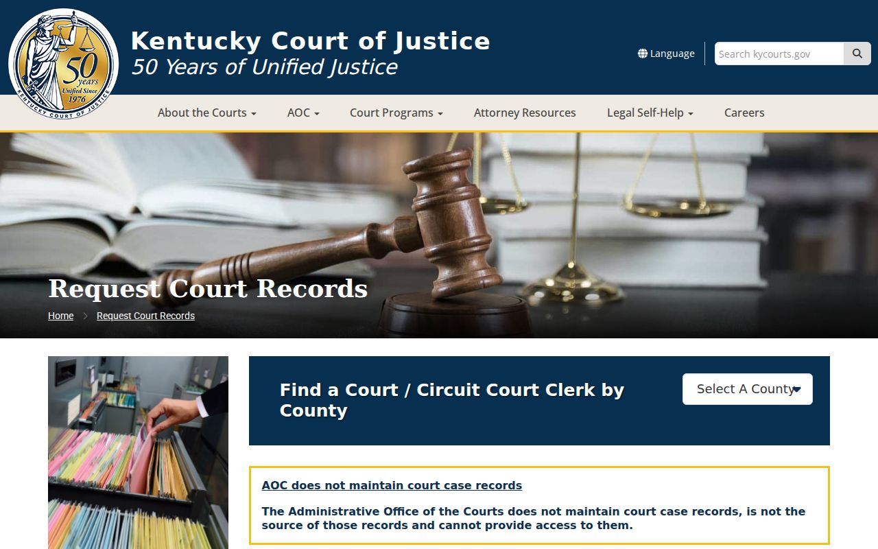 Campbell County court case record request instructions